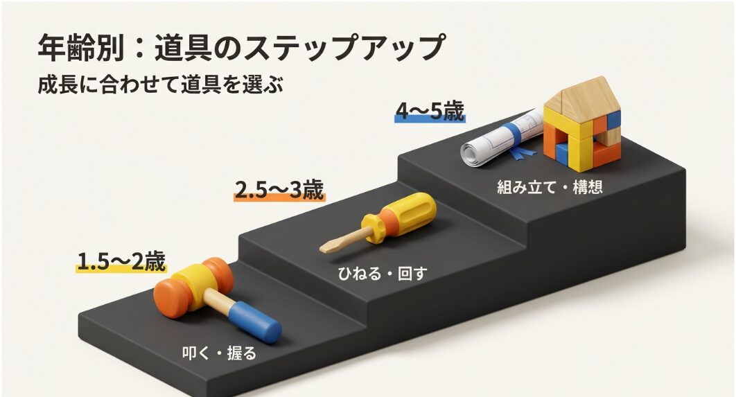ねじ回し遊びで育む指先の巧緻性
