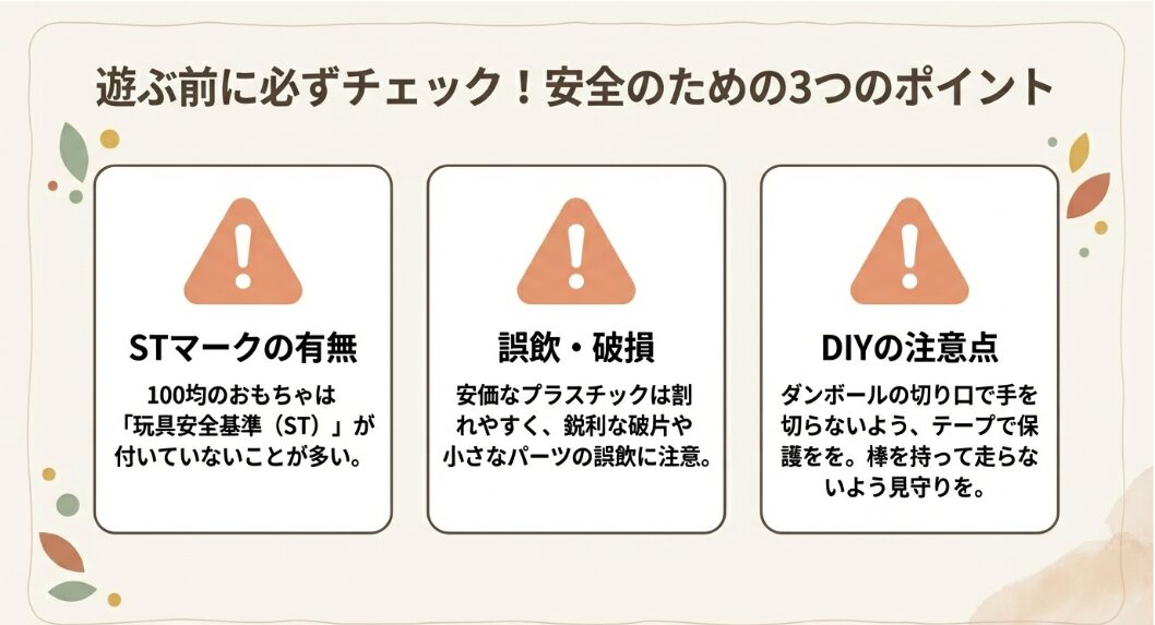 100均おもちゃの安全管理