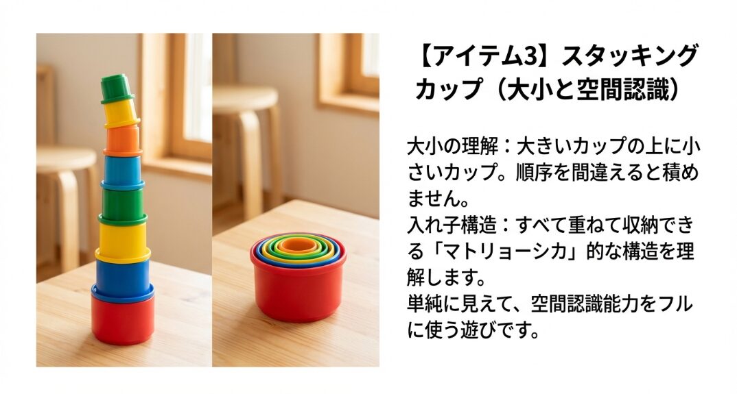 100均のスタッキングカップを活用した水遊び