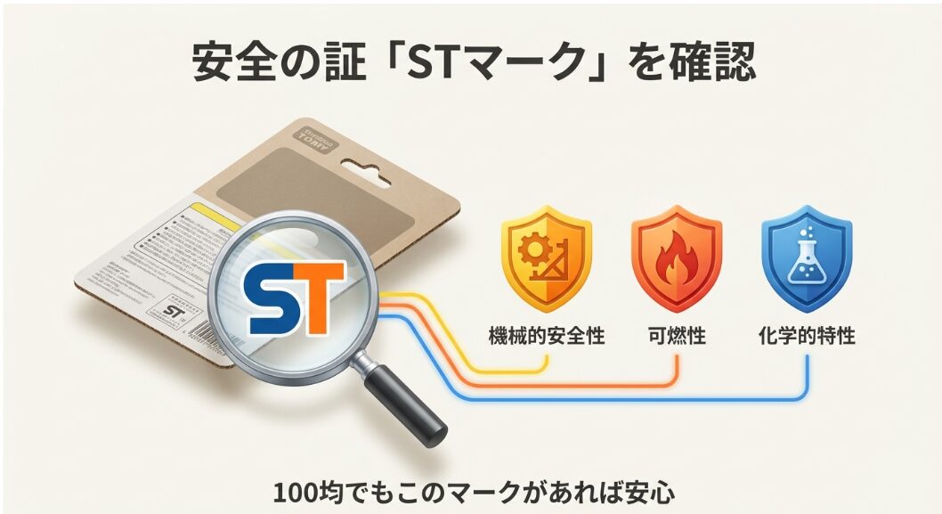 おもちゃの安全基準を示すSTマーク