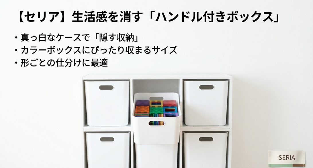 セリアのディッシュラックを使ったマグビルドの空中収納