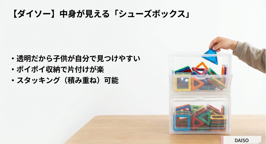 ダイソーの整理棚を使ったカラーボックスの有効活用