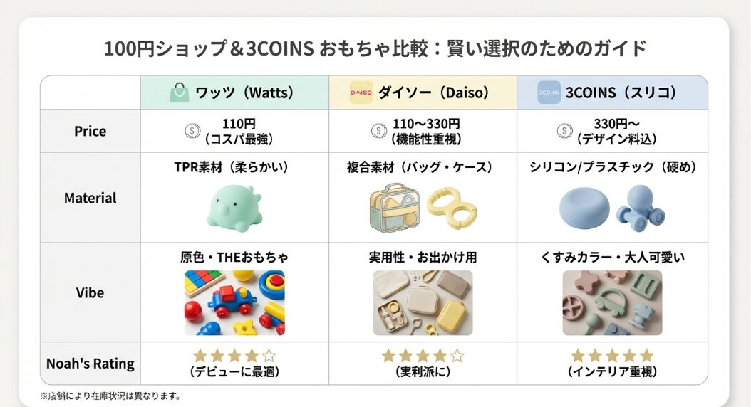 ワッツとダイソーを比較！