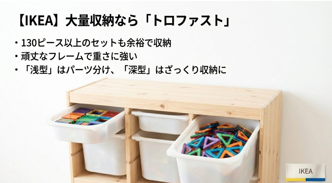 IKEAのトロファストを使ったマグビルドの大容量収納