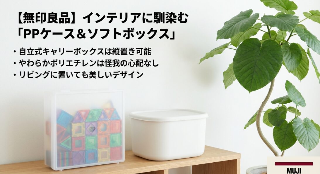 無印良品のPPケースを使ったマグビルド整理術