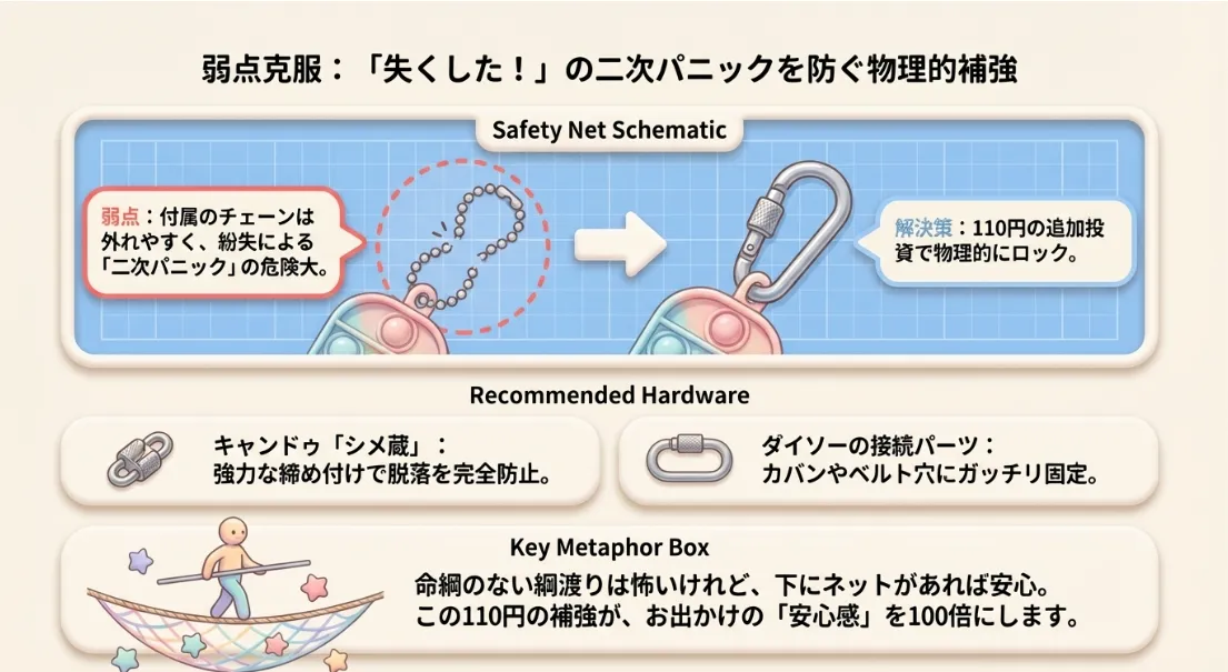 100均の弱点を克服！紛失とパニックを防ぐ最強のカスタマイズ