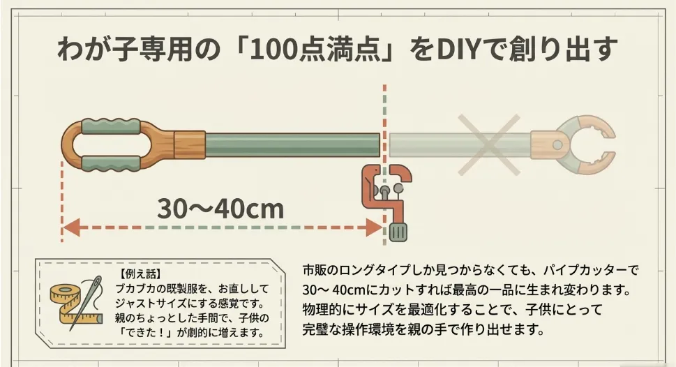 100均ハンドを「わが子専用」に！物理で最適化するDIYハック