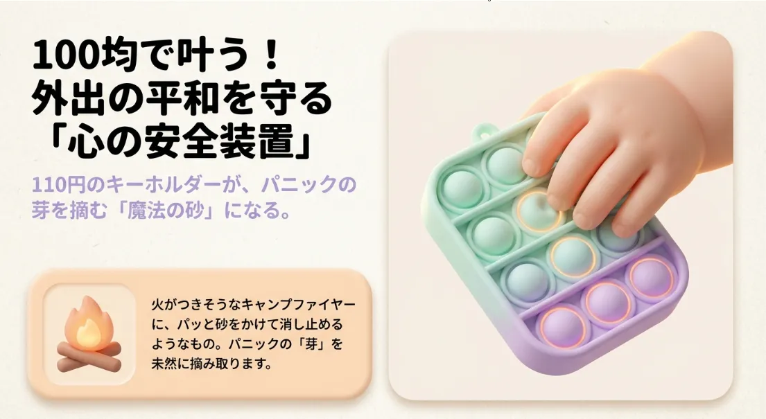 100均プッシュポップキーホルダー