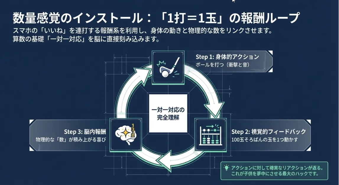 1打ごとに「1個」動かす！一対一対応で数量感覚を身につける