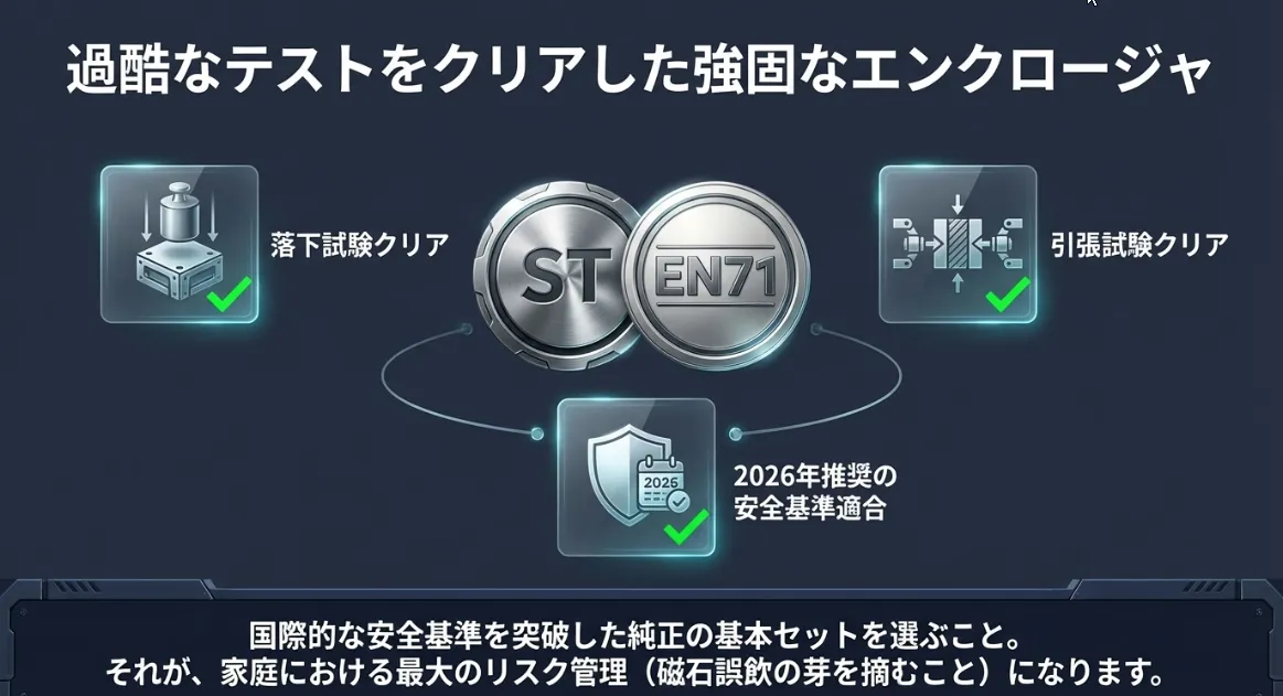 STマークやEN71が証明する国際レベルの品質管理体制