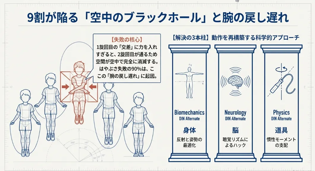 「はやぶさ」攻略の鍵は「交差した後の腕の戻し」にあり