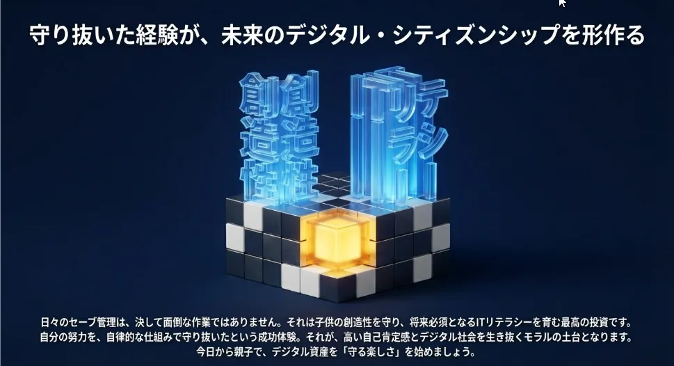 【まとめ】セーブの仕方をマスターして、自由な創造の世界へ