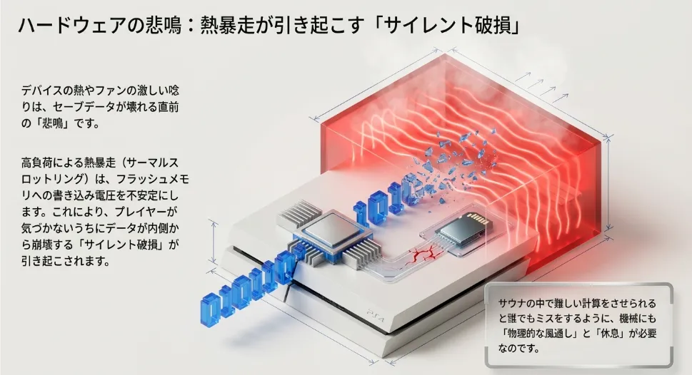 【ノアの眼】五感で察知するデータ破損の前兆と「熱」の対策