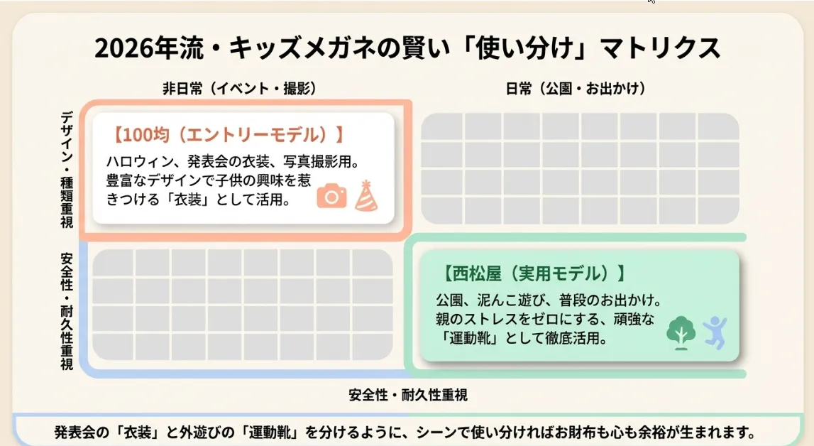 【戦略的使い分け】イベントは100均、日常使いは西松屋