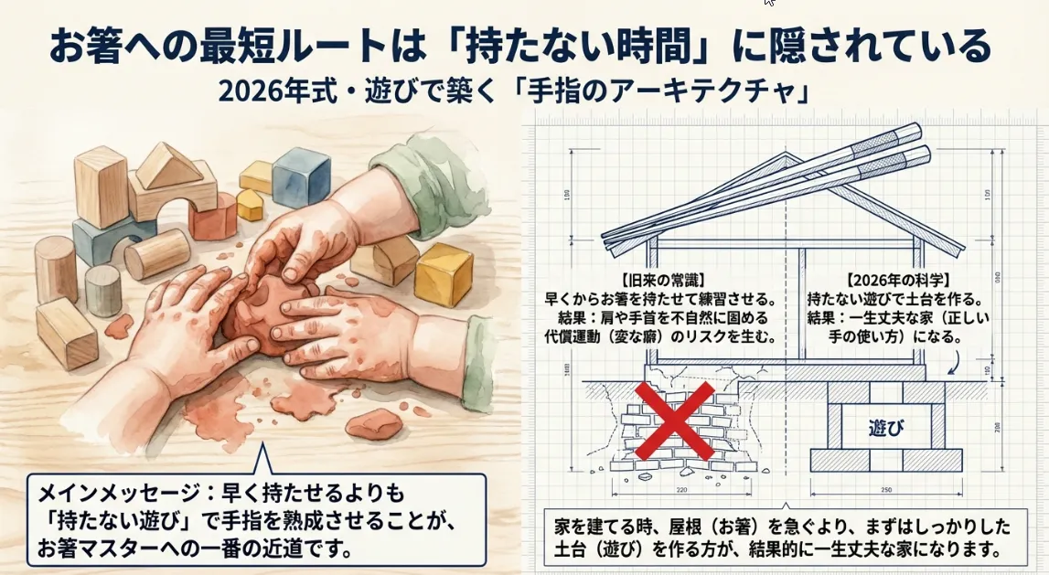 お箸が持てるようになる遊び！