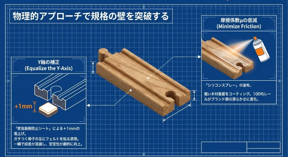 シリコンスプレーで摩擦抵抗を極限まで下げる