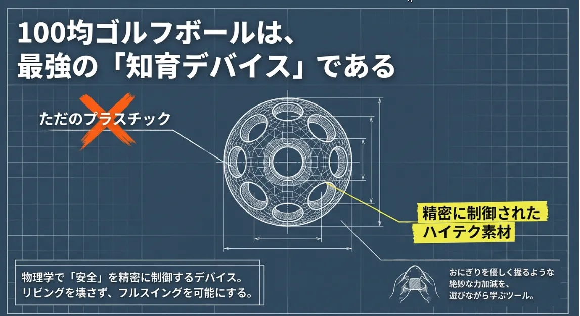 ダイソーの練習用ゴルフボールを物理で検証！