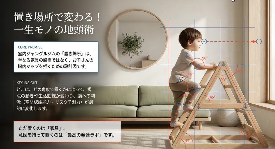 室内ジャングルジムの置き場所