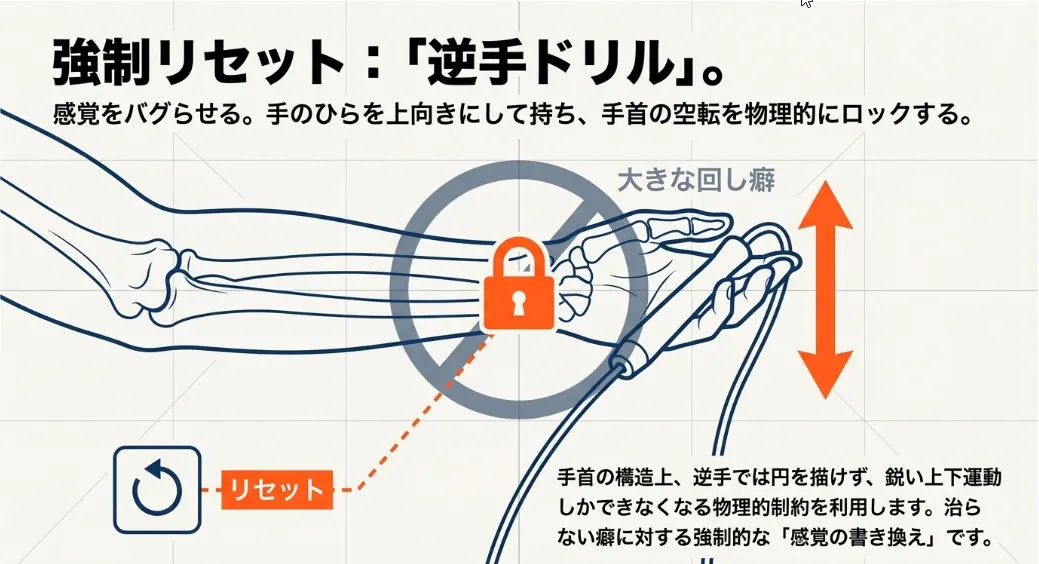 感覚を強制上書き！手首の空転を止める3つの特殊ドリル