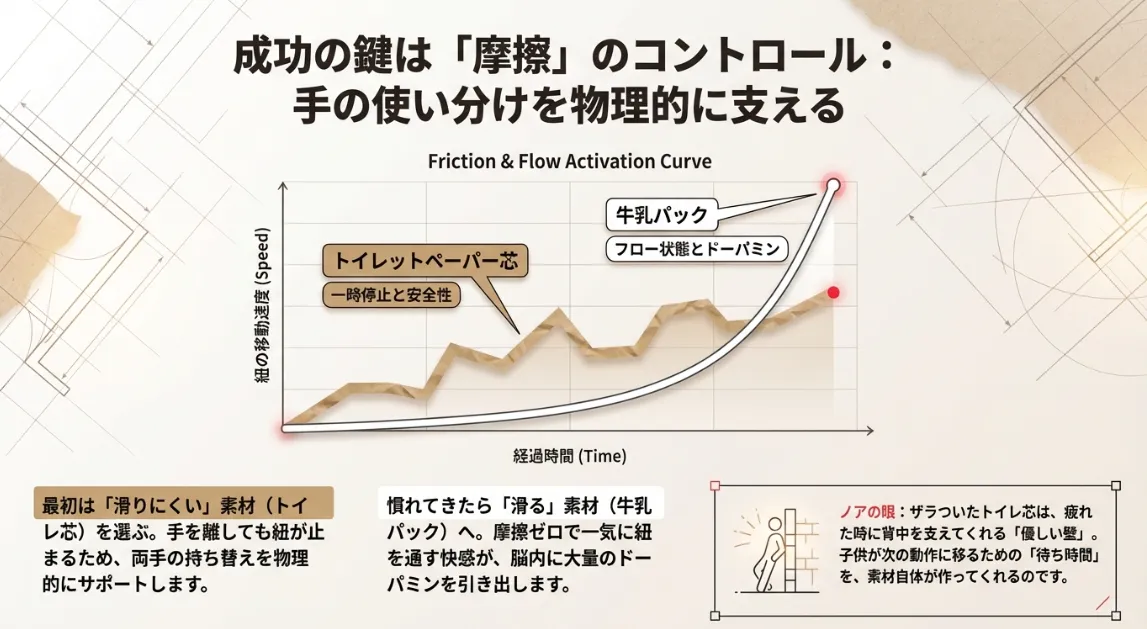 成功の鍵は「摩擦」！紐を通しやすくする3つの物理ハック