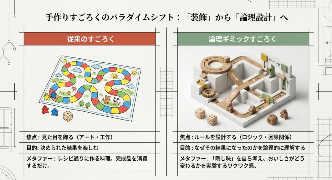 手作りすごろくの質は「論理ギミック」で180度変わる