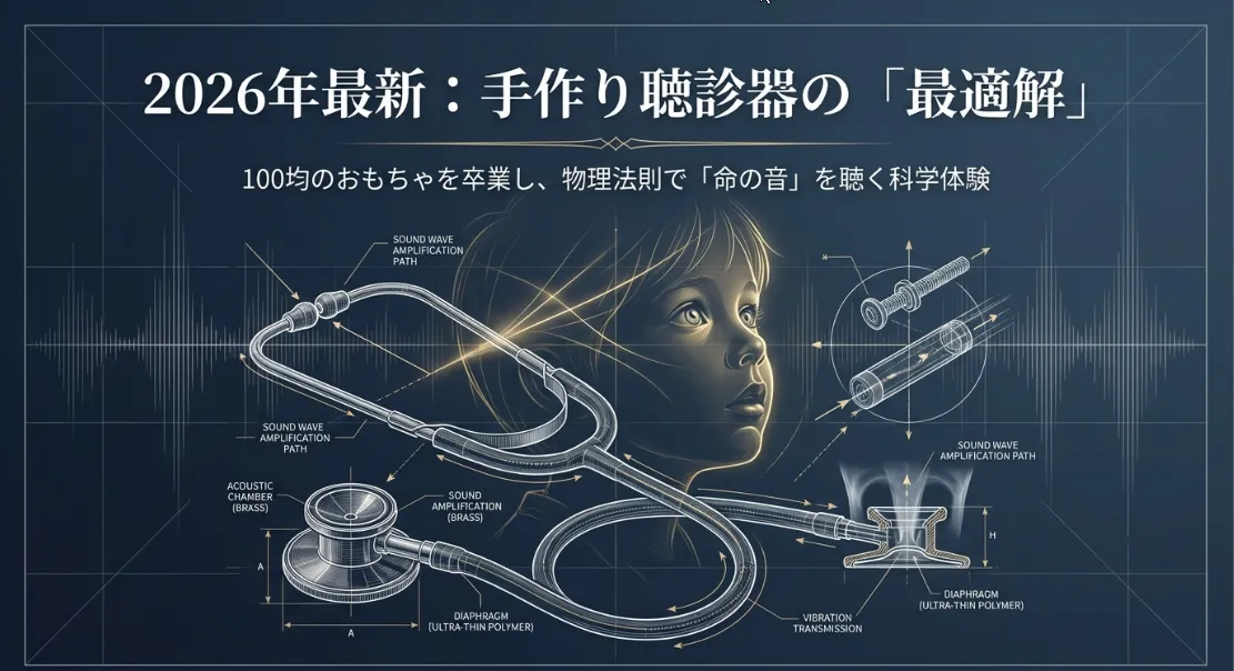 手作り聴診器で心音が聞こえる！