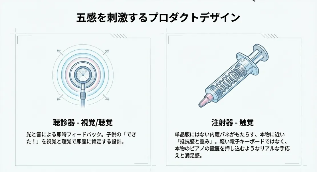 注射器のバネ圧を体感！親指一本で押し切れる絶妙な重さ