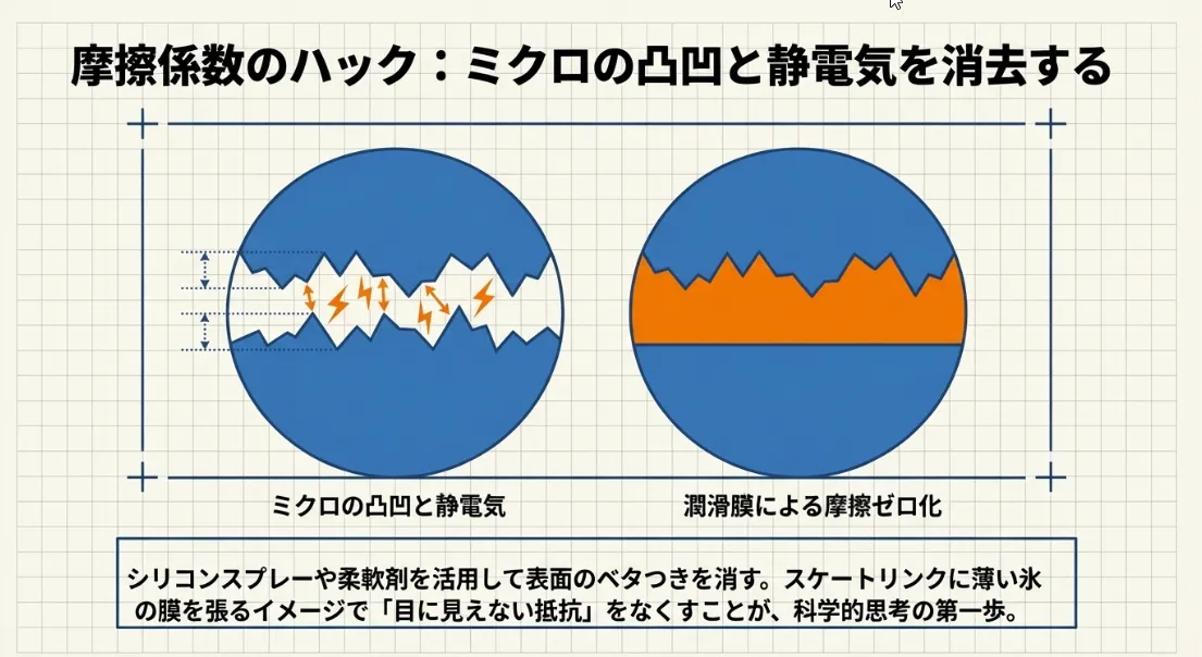 滑りを決める「摩擦係数」を100均素材で攻略する術