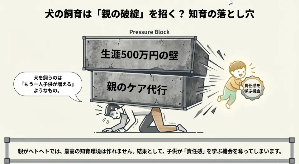 犬を飼うデメリットは親の負担過多！教育機会を奪うリスクを即答