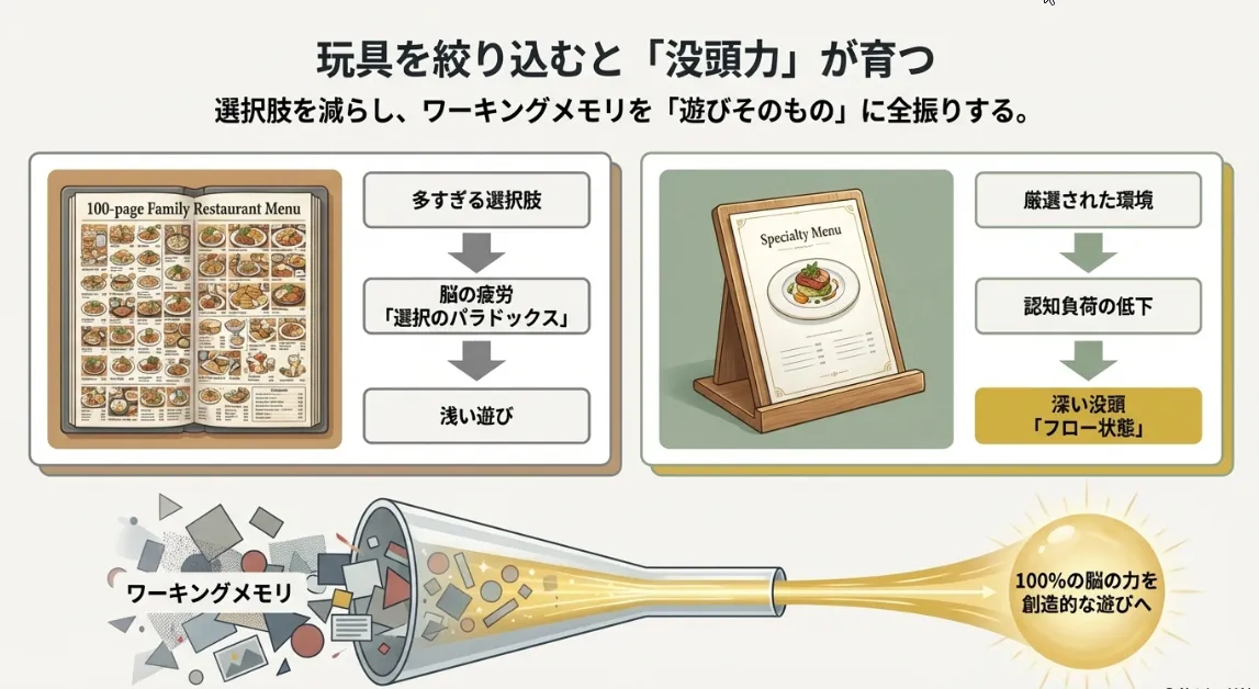 玩具を絞ると子供の没頭力が劇的に上がる科学的な理由