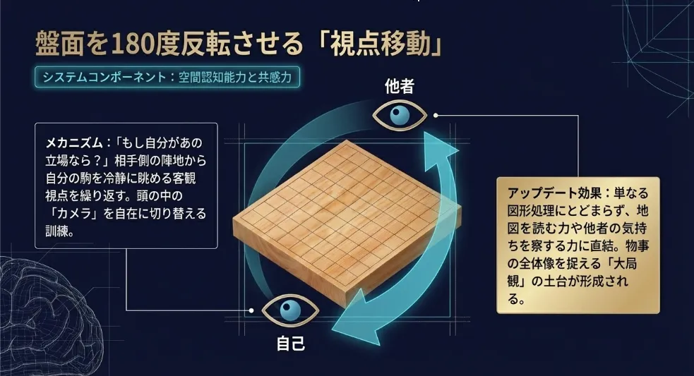 盤面を180度回転させて未来図を描く「メンタルローテーション」の効果