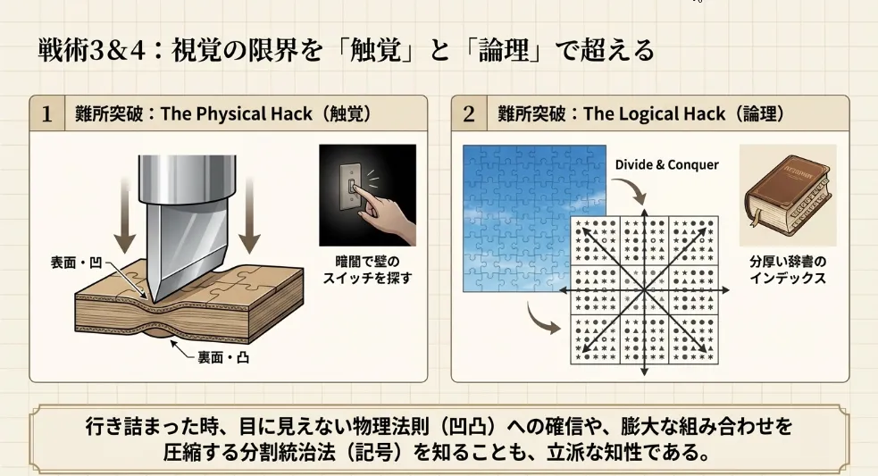目で見えないなら指で探せ！「表凹・裏凸」の物理的判別法
