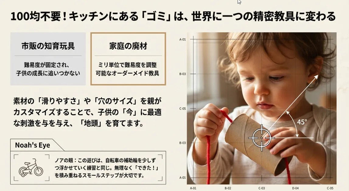 紐通しおもちゃを手作り！