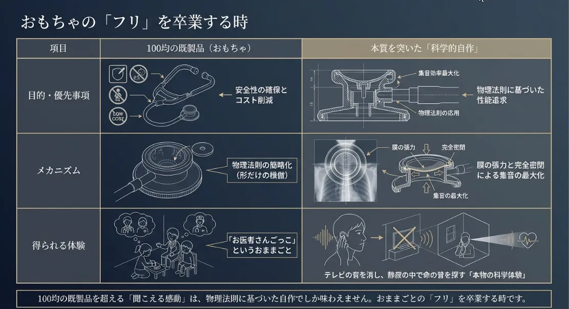 結論：聞こえる条件は「膜の緊張」と「音漏れゼロ」の2点だけ