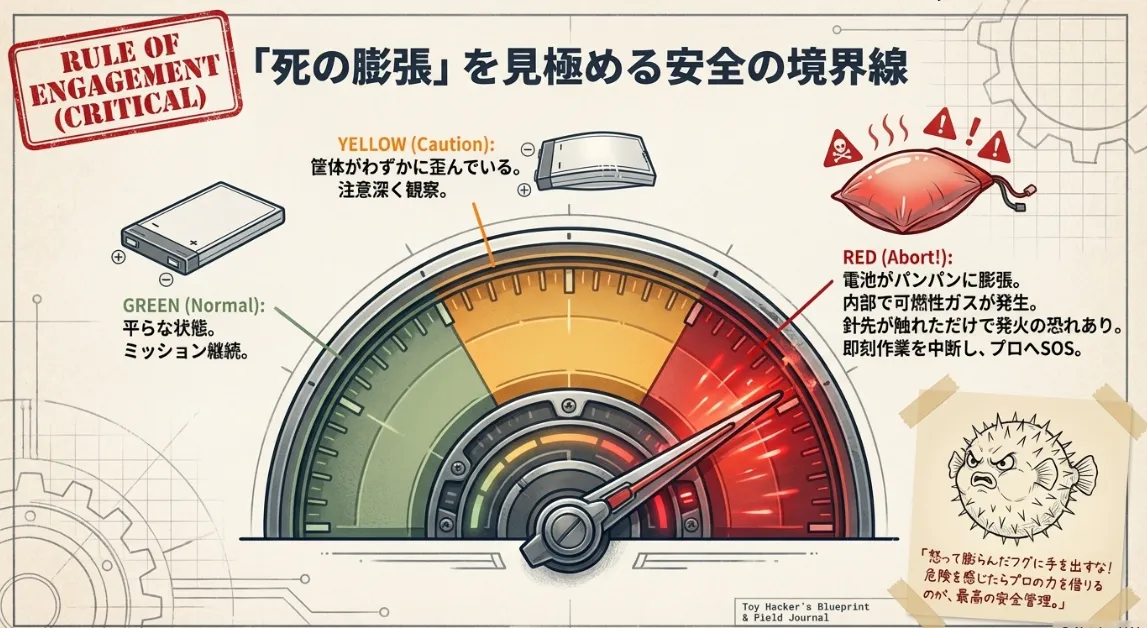 続行か断念か？「電池の膨張」を見極める安全管理のボーダーライン