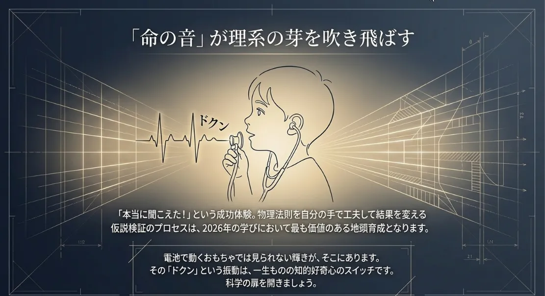 自分の鼓動が科学への扉！命を感じる工作で探究心を育てよう