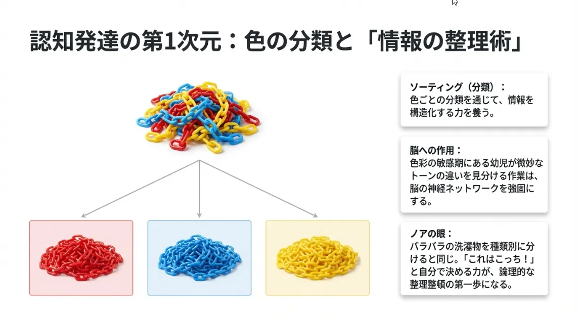 赤・青・黄の同定から、微細なトーンの識別へステップアップ