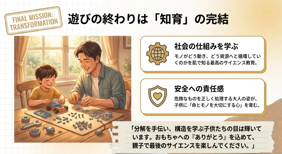 遊びの終わりは学びの始まり。親子で向き合う「物の命」の閉じ方