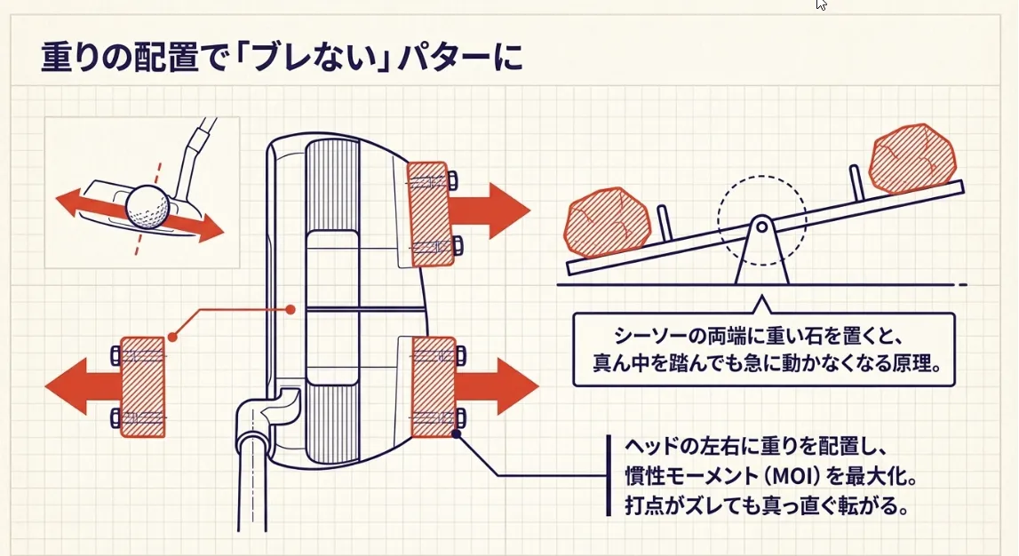 重りの配置で激変！慣性モーメントを操りストロークを安定させる