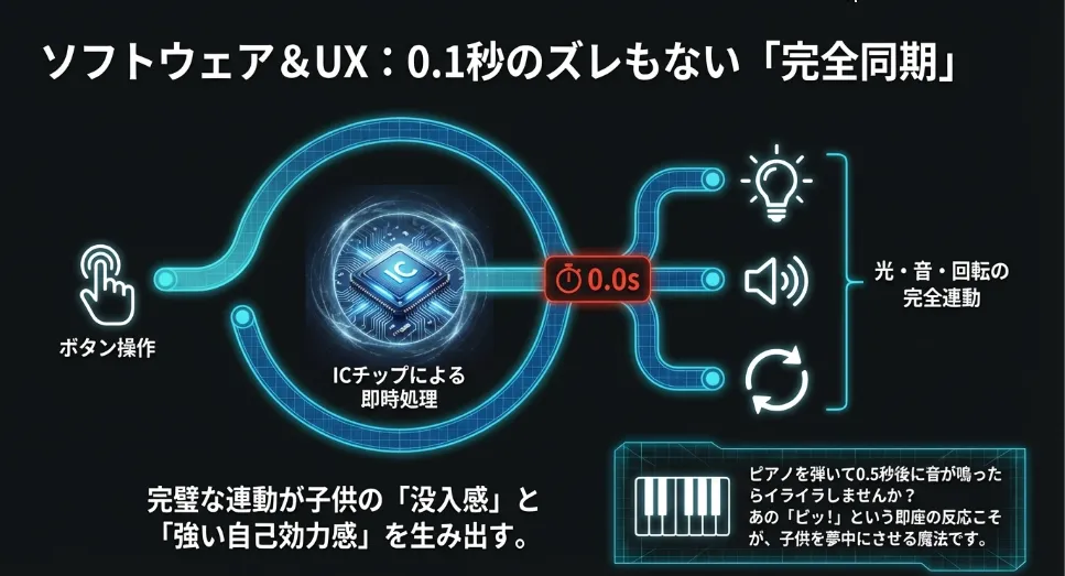 電子基板が魅せる！光・音・回転の「完全同期」は自作不可
