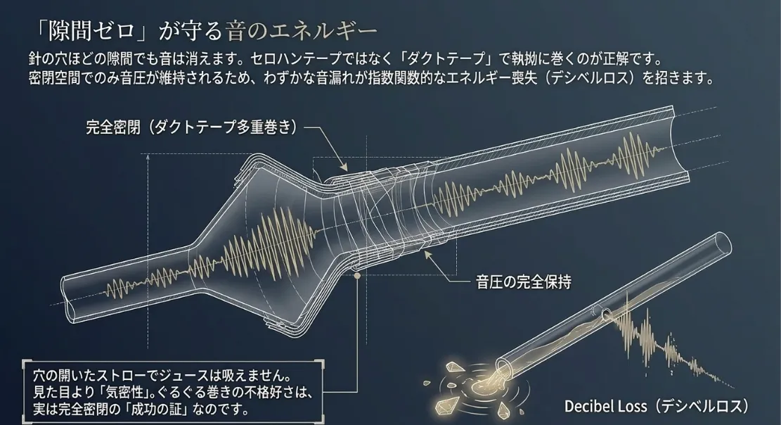 音を鼓膜へ届ける黄金比！チューブの長さと漏斗の選び方