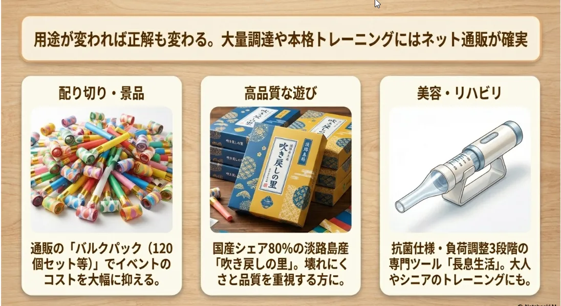 通販で揃う優秀な吹き戻し