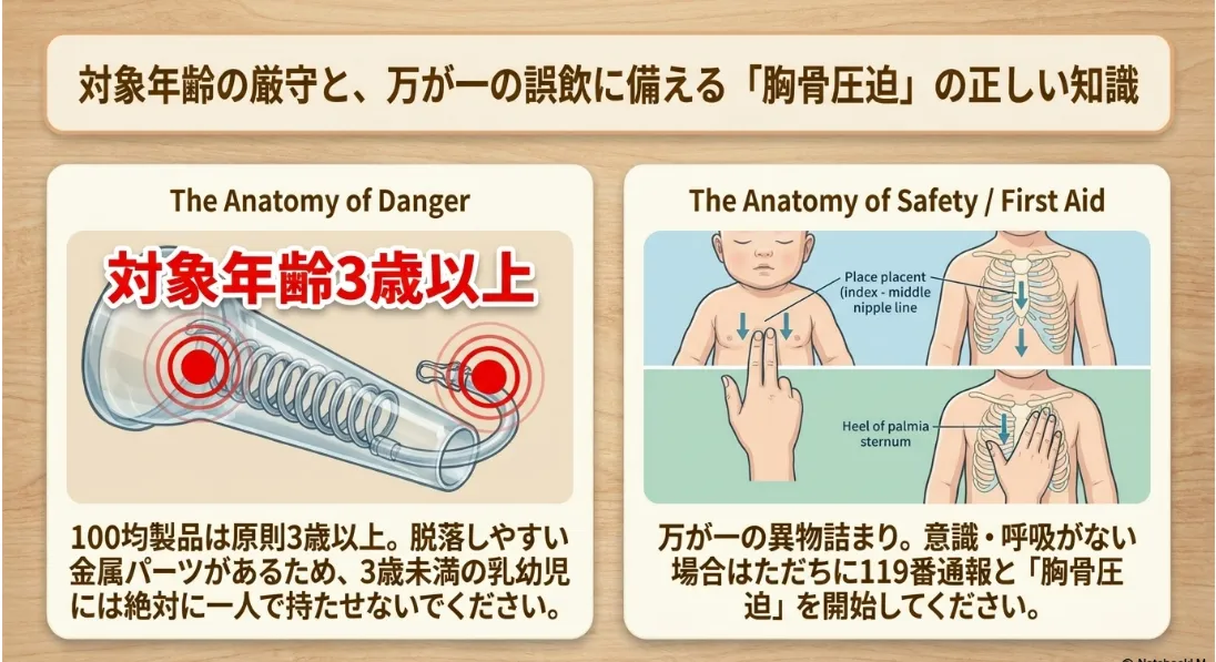 吹き戻しおもちゃの安全上の注意点