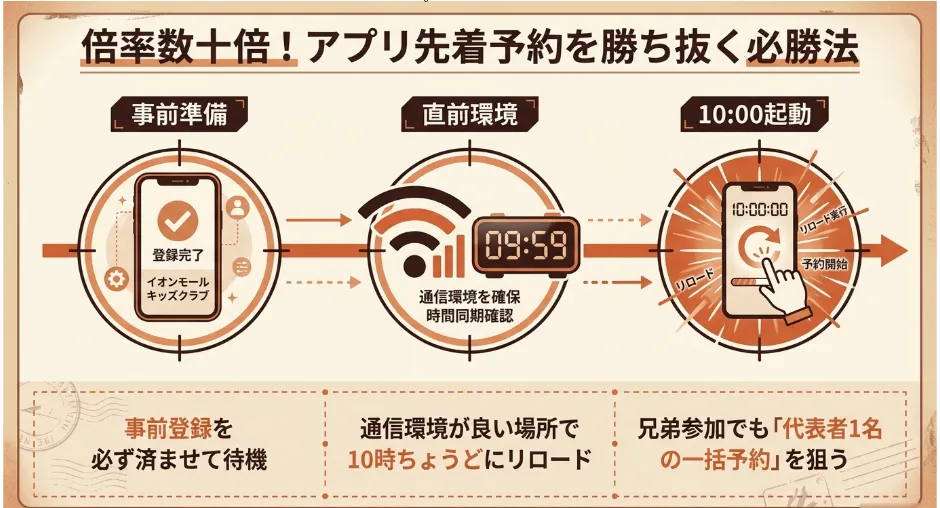アプリ予約攻略